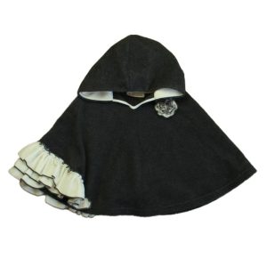 Million Polkadots Mädchen grau Poncho 7805837541436