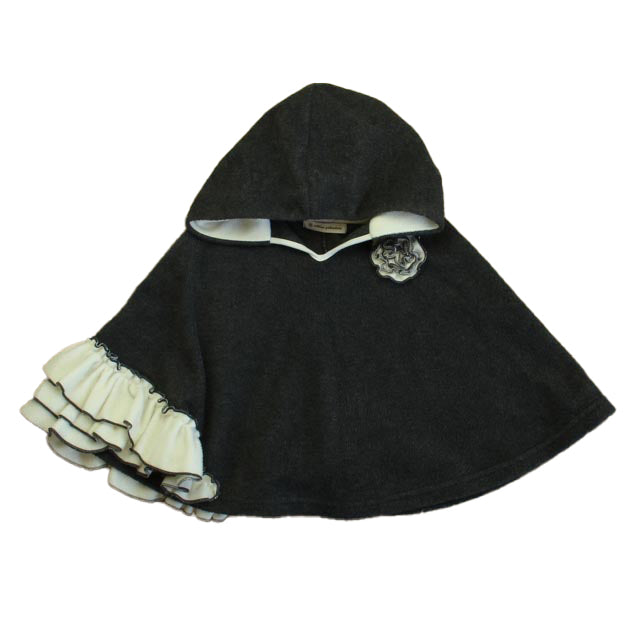 Million Polkadots Mädchen Grau Poncho