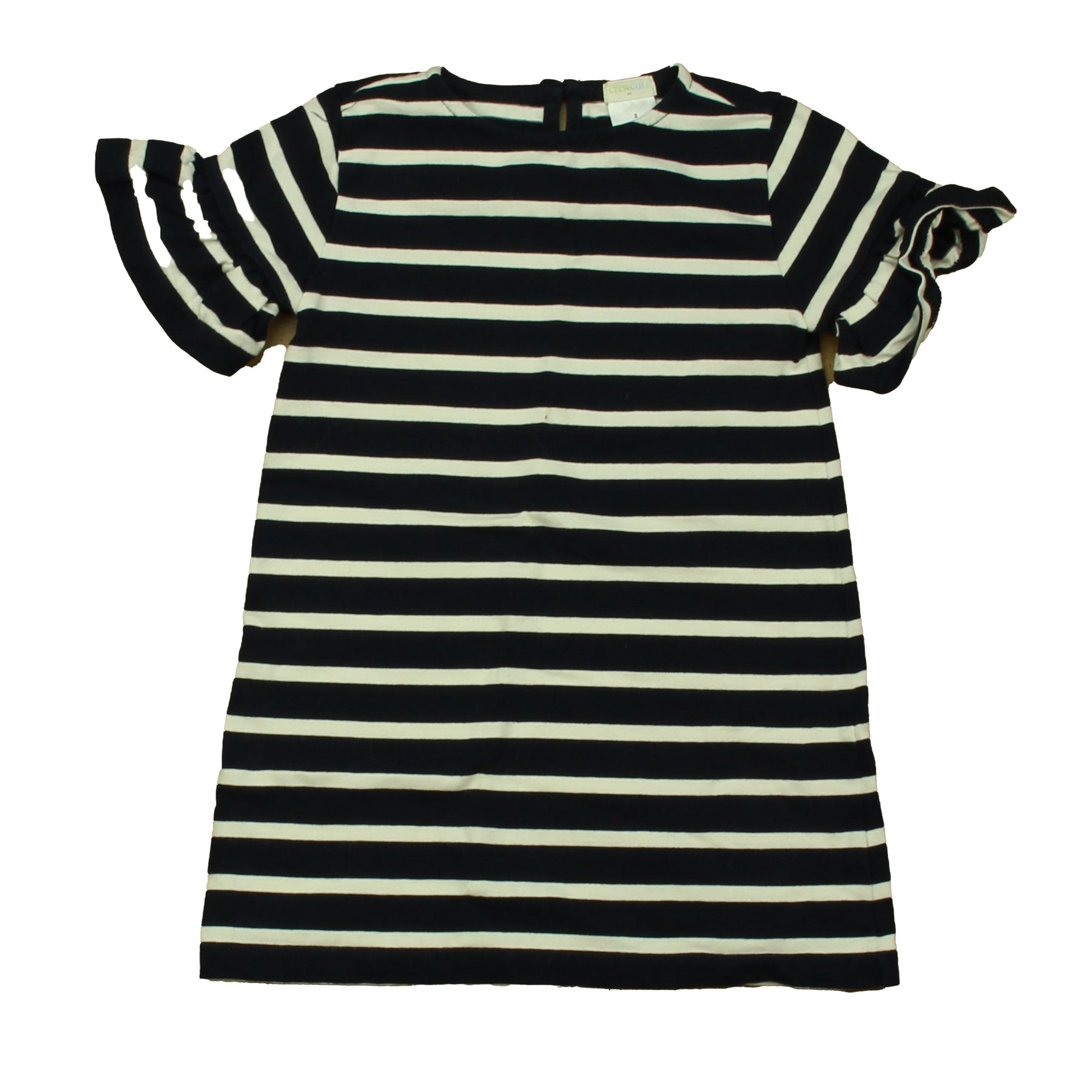 Crewcuts Mädchen Dunkelblau – Weißes Streifenkleid