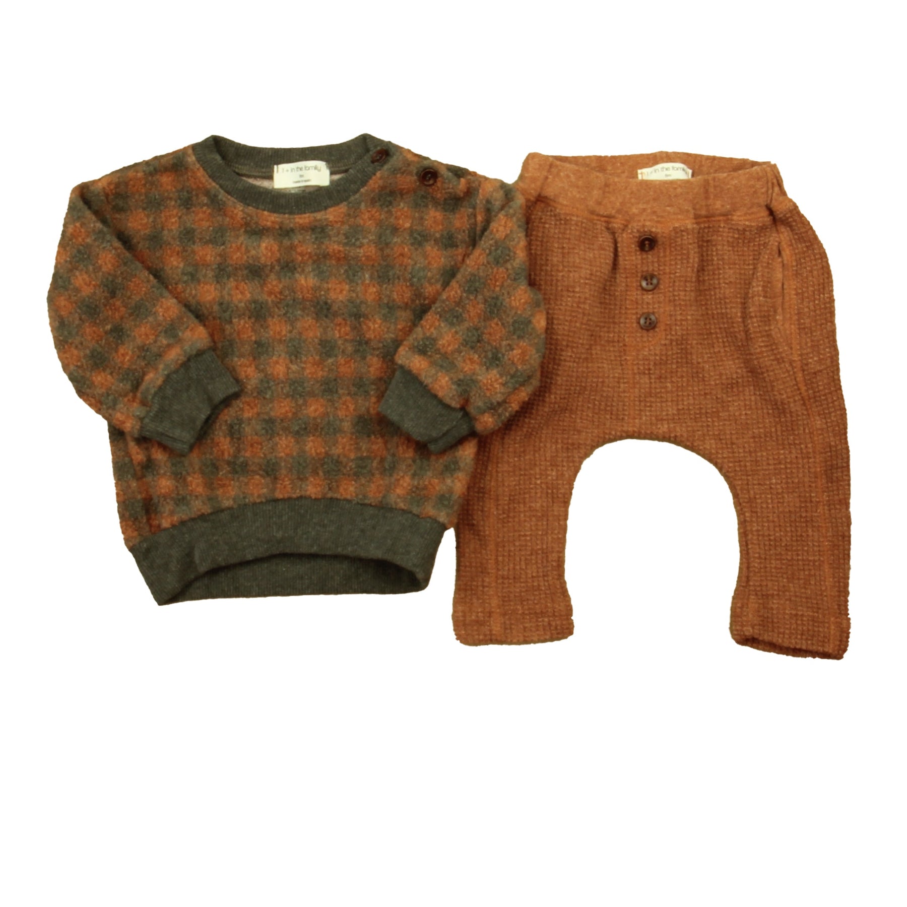 1 + In der Familie Jungen Rust – Graue Kleidung Sets