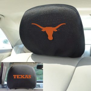 Fanmats Texas Longhorns bestickte Kopfstütze Abdeckung Set – 2 Stück