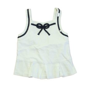 Janie and Jack Mädchen weiß- Marineblau Bluse 7805840490556