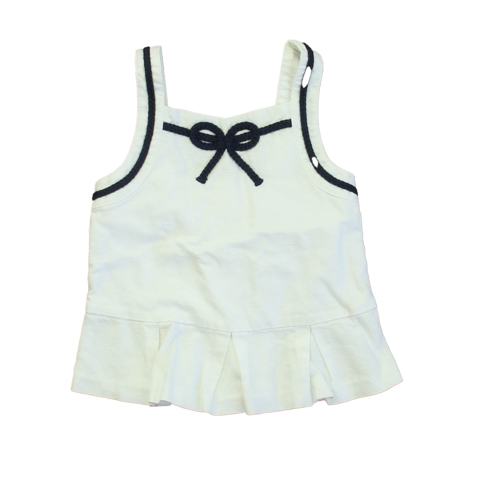 Janie and Jack Mädchen Weiß – Marineblaue Bluse