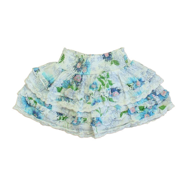 Love Shack Fancy Mädchen Weiß – Blauer Blumenrock