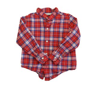 Janie and Jack Jungen rot plaid Knopf nach unten langen Ärmel 7805836197948