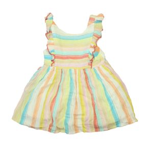 rosa & violett Mädchen rosa-weiß-blau Streifen Kleid 7805836165180