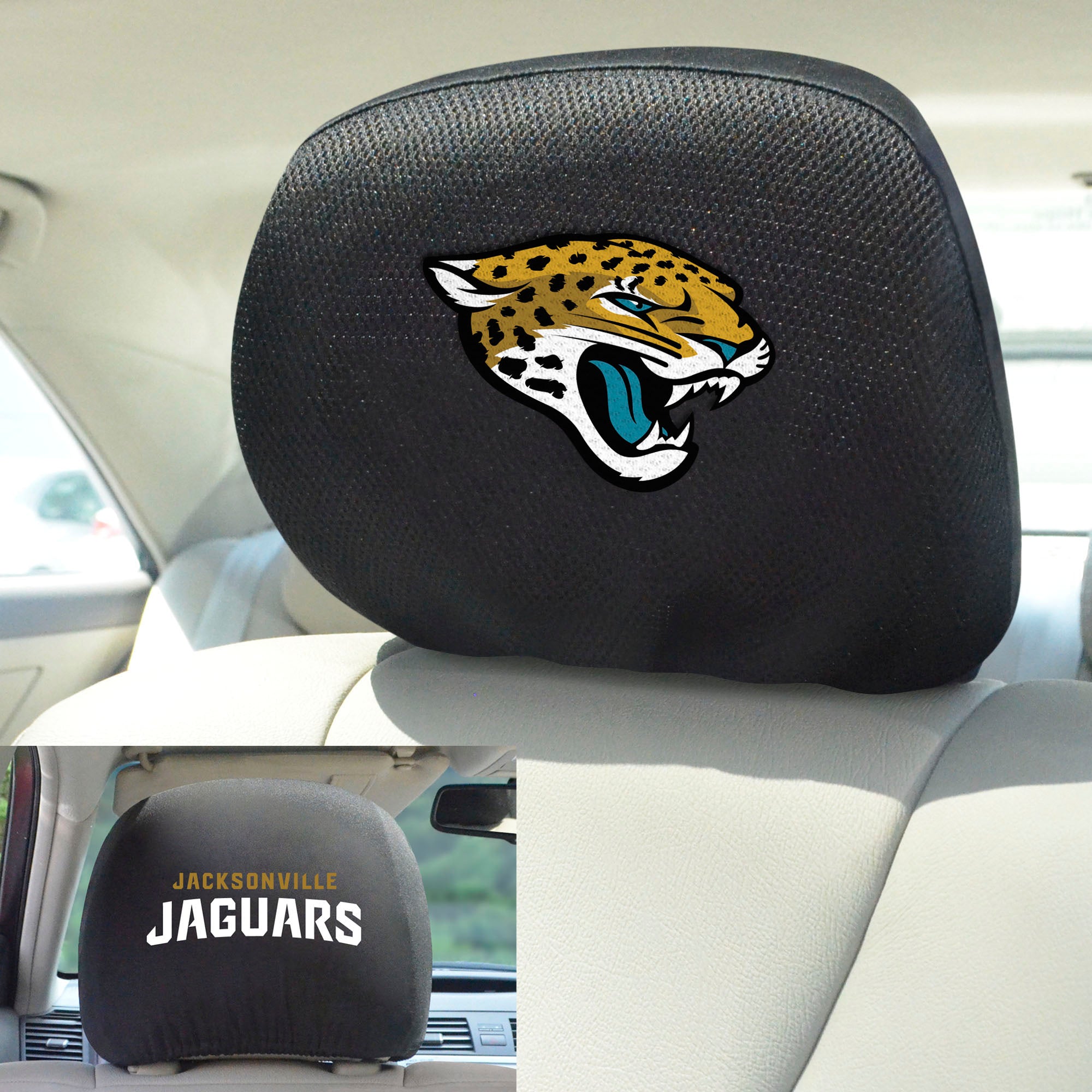 Fanmats Jacksonville Jaguars bestickt Kopf Rest Cover Set – 2 Stück