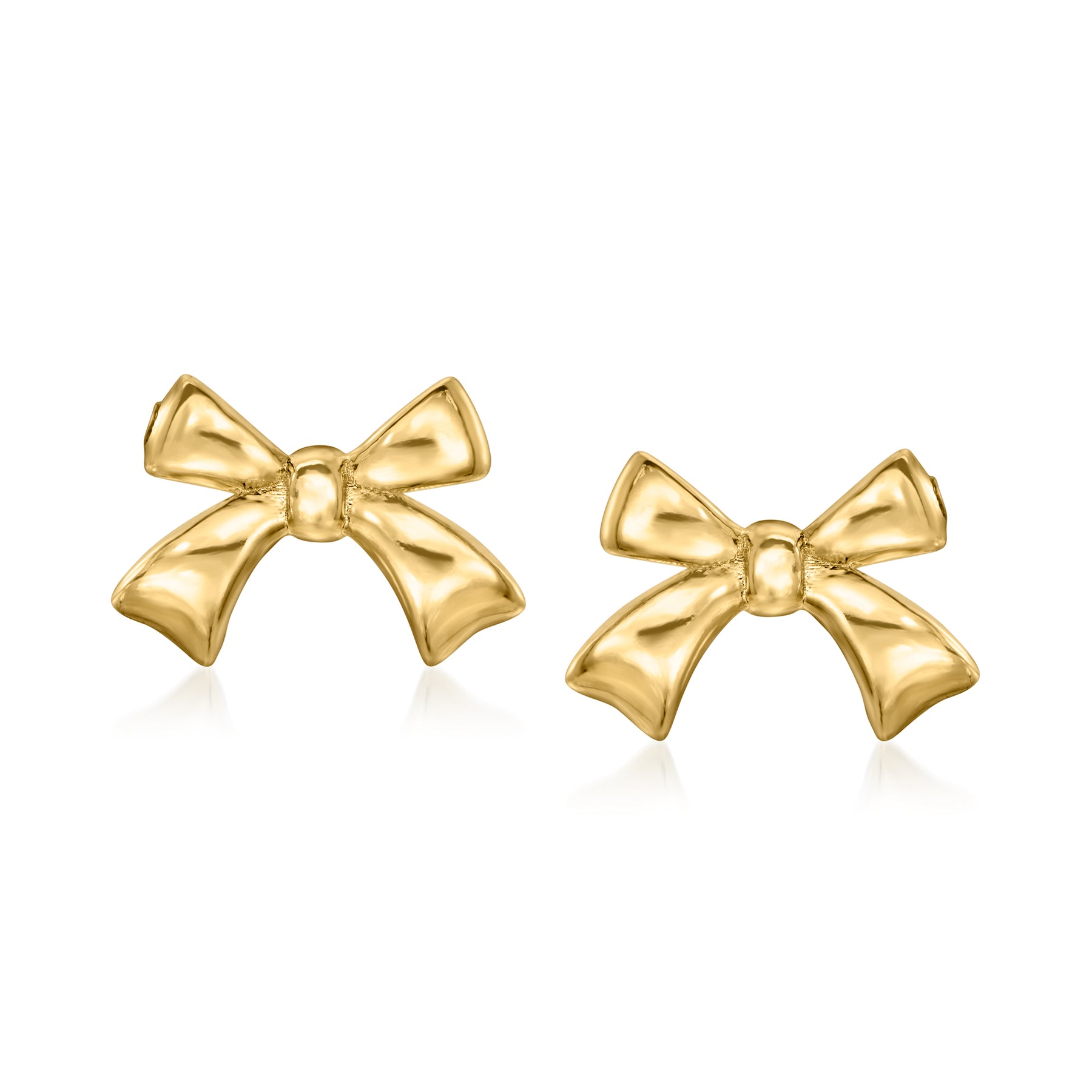 RS Pure Von Ross-Simons 14kt Gelbgold Schleife Ohrringe