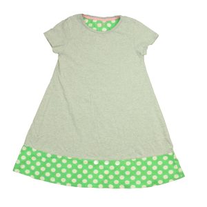 Boden Mädchen grau- grün polka Punkte Kleid 7805845143612