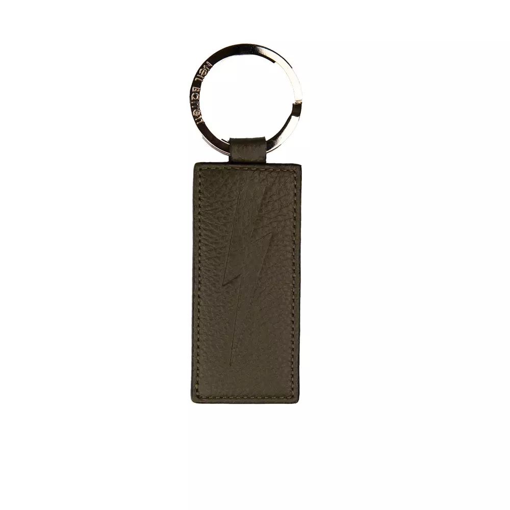Neil Barrett Emerald Elegance Leder Herren Schlüsselanhänger