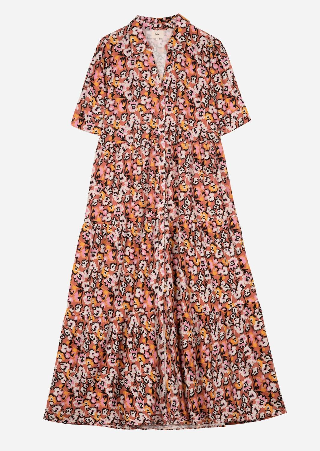 Damen Omanille Hemd Kleid in rosa