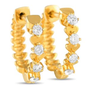 LB Exclusive 14K Gelbgold 0,25ct Diamant Hoop Ohrringe – ER28198