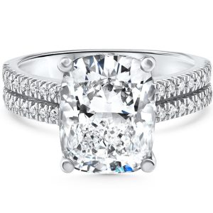 Zertifiziertes 5.84Ct Kissen Cut Diamant Engagement 14k Weißgold Lab gewachsen