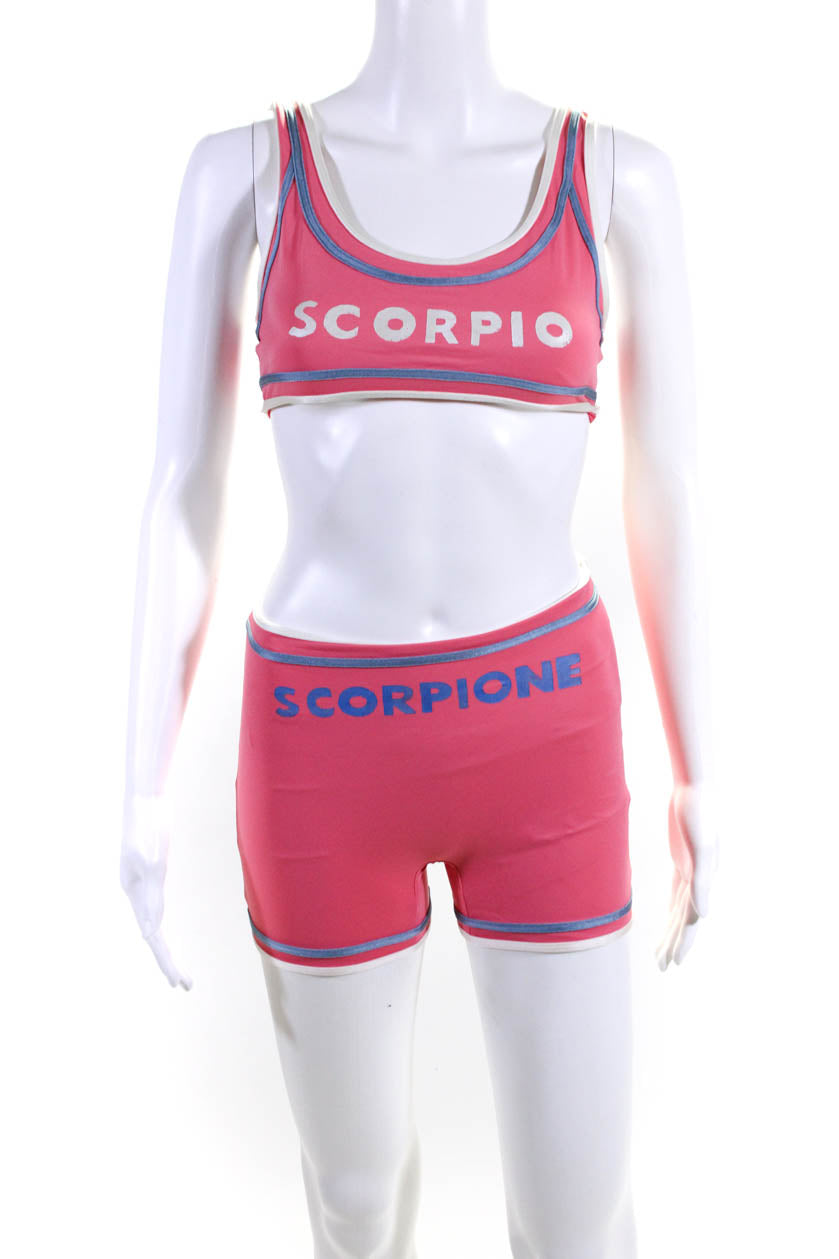 Fendi Damen Zweiteilige Astrologie Bikini Badeanzug Rot