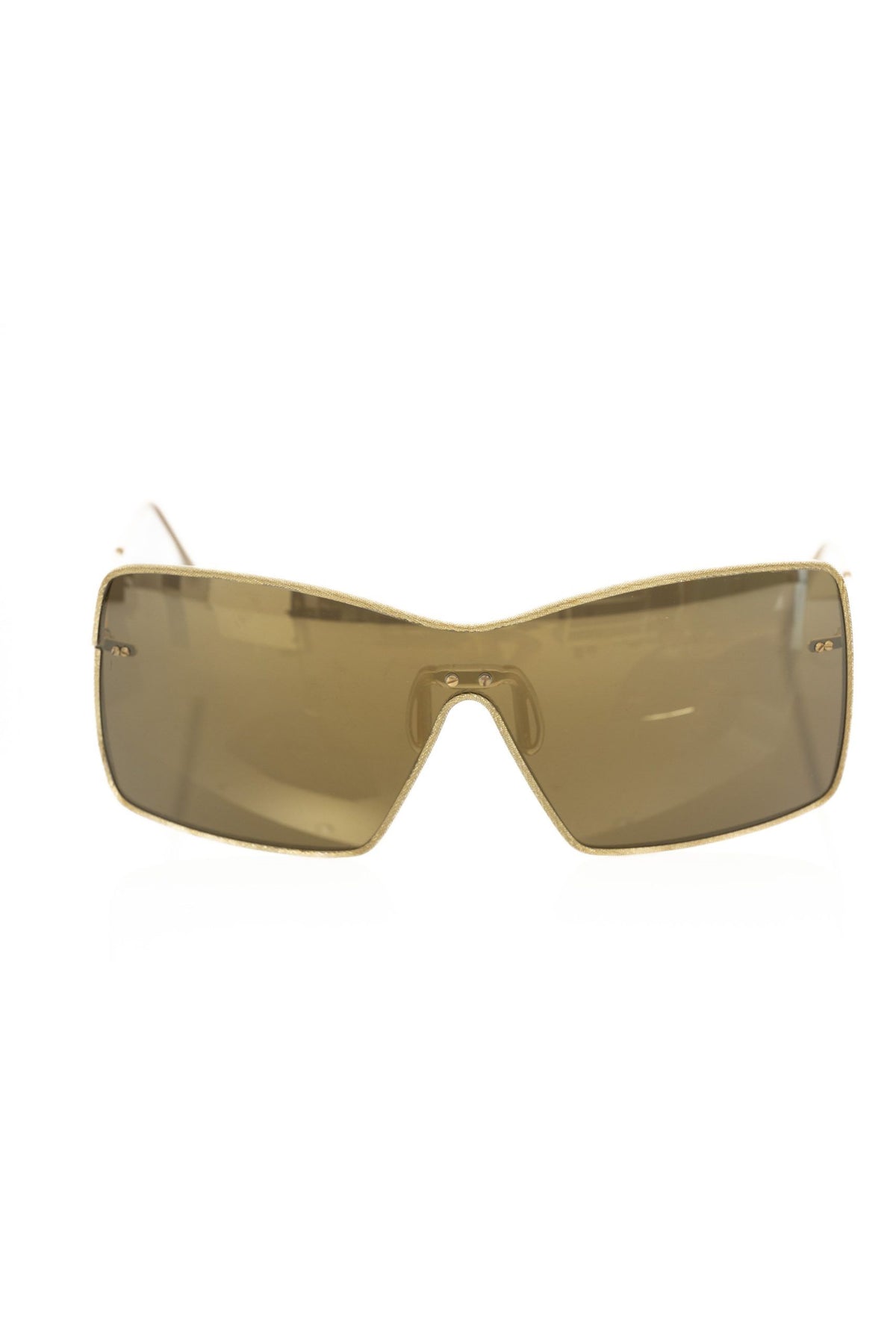 Frankie Morello Elegante Metallic Shield Sonnenbrille für Damen