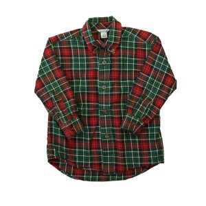 Hartstrings Jungen grün , rot plaid Knopf nach unten langen Ärmel 7805858054204