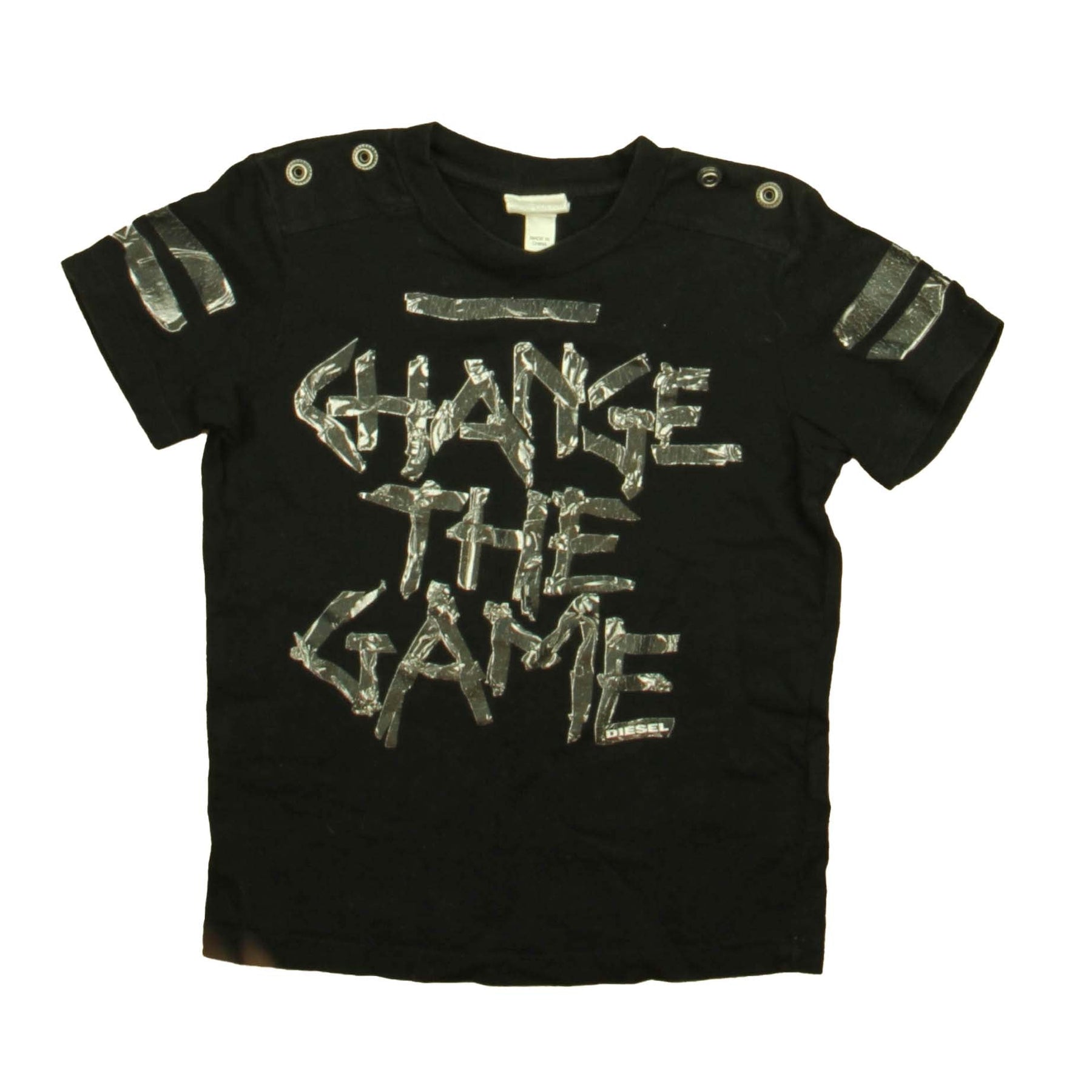 Diesel Jungen Schwarz – Graues T-Shirt