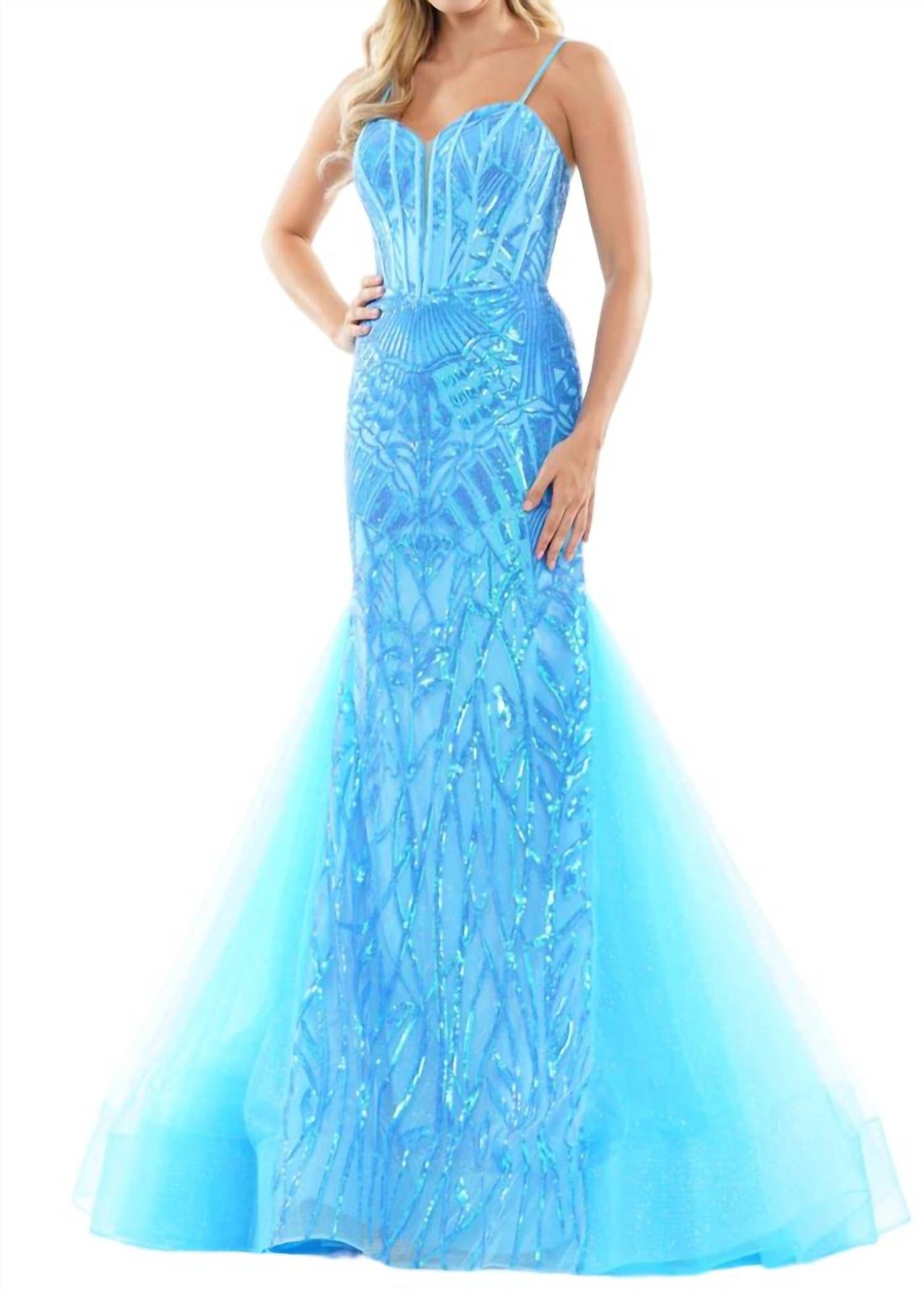 Herzförmiger Ausschnitt Prom Kleid in Türkis
