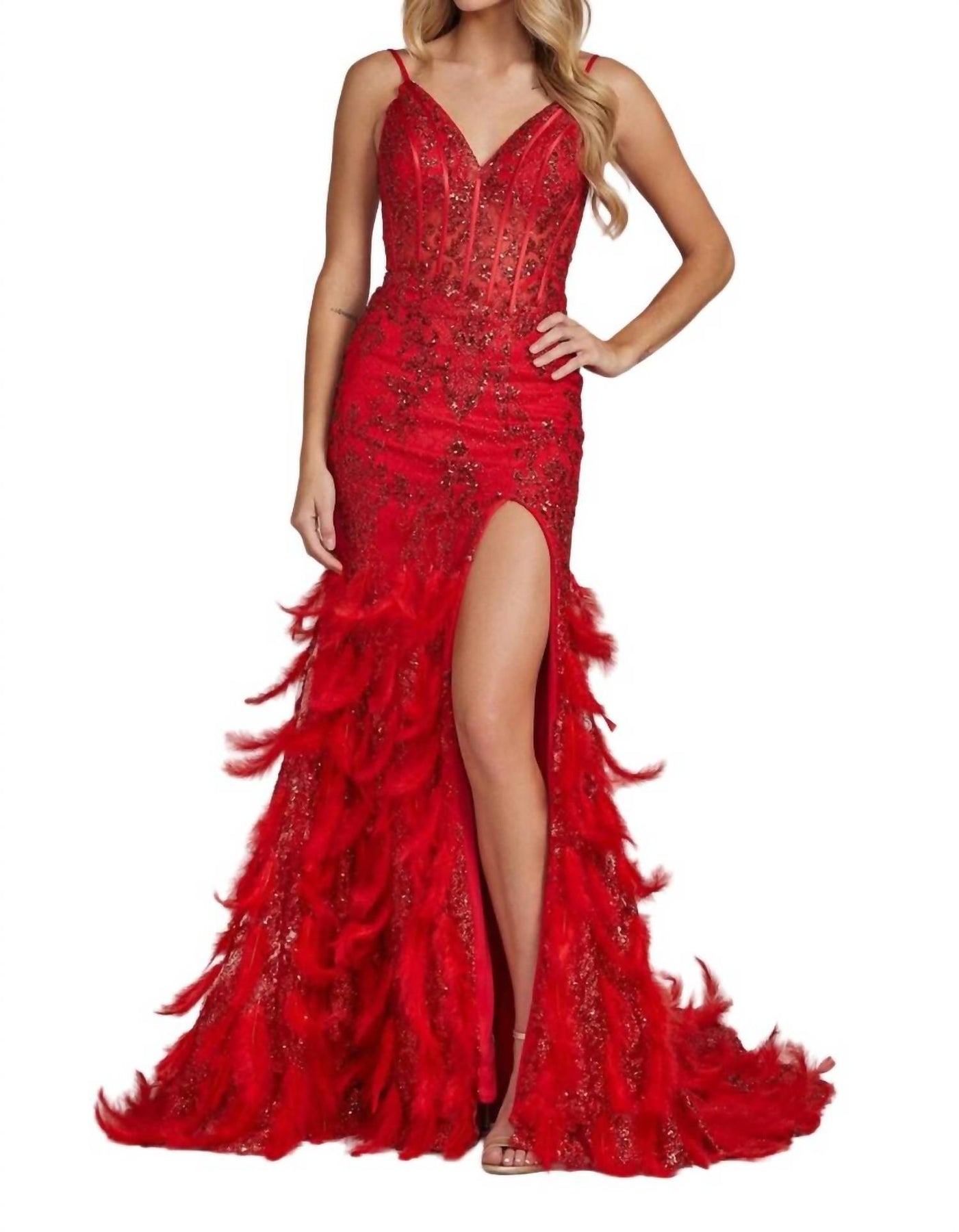 Glitzerte lange Ballkleid