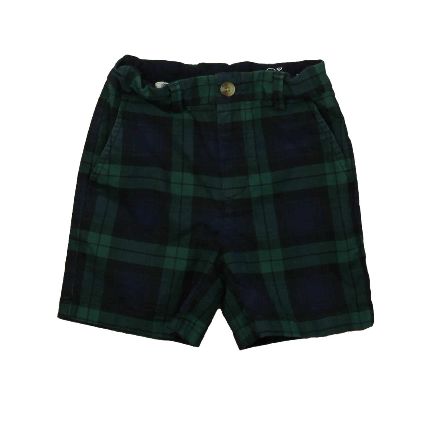 Vineyard Vines Jungen Dunkelblau – Grüne karierte Shorts