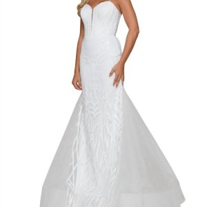 Sweetheart Neckline Prom Kleid in weiß 7833310429244