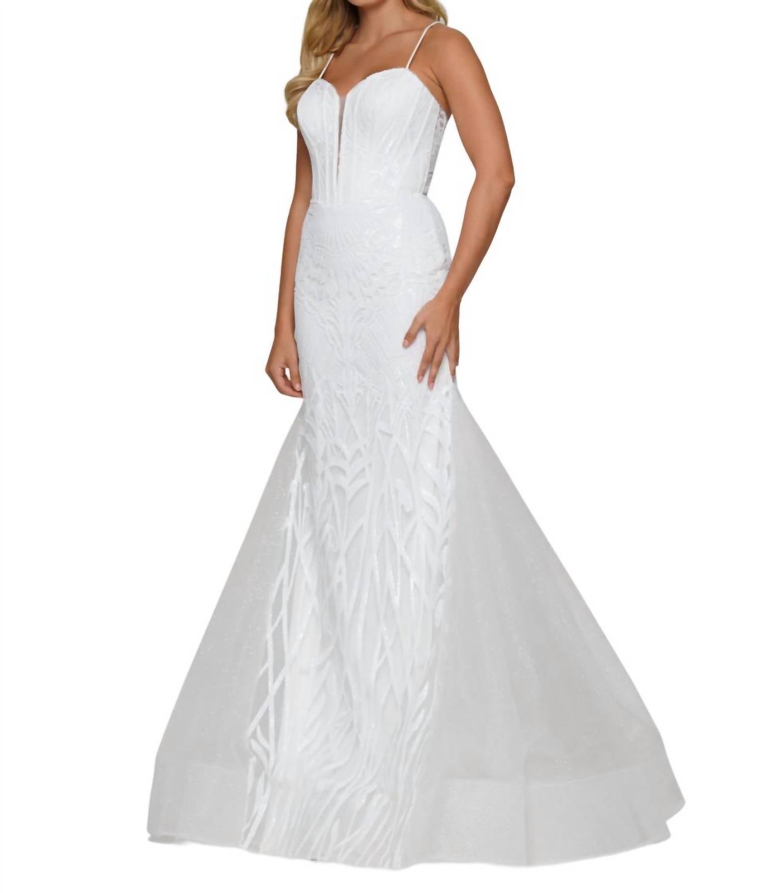 Herzförmiger Ausschnitt Prom Kleid in Weiß