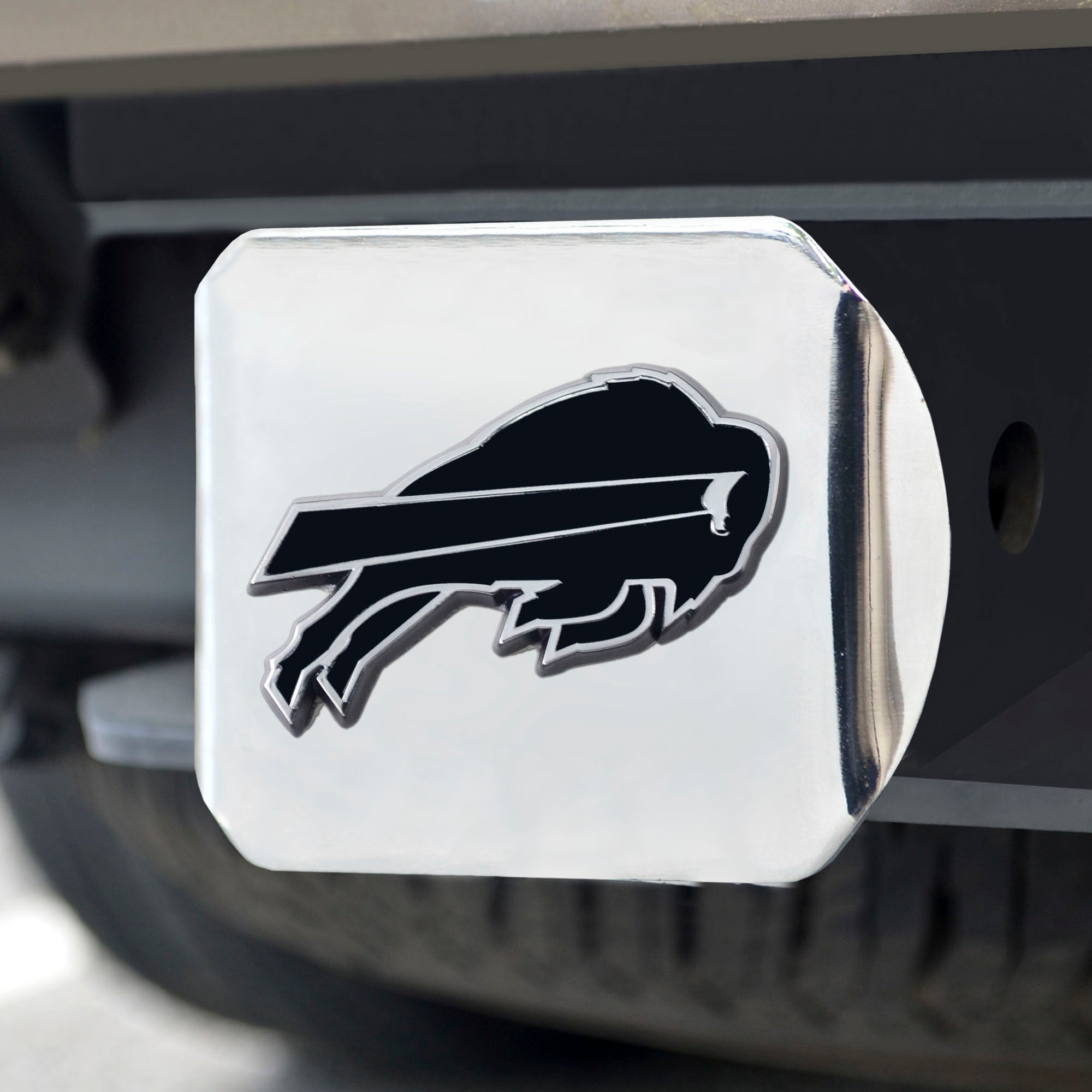 Fanmats Büffel Rechnungen Chrom Metall Anhänglichkeit Abdeckung mit Chrom Metall 3D Emblem