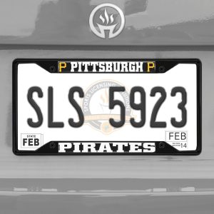 Fanmats Pittsburgh Pirates Metal License Plate Frame Schwarzer Abgang
