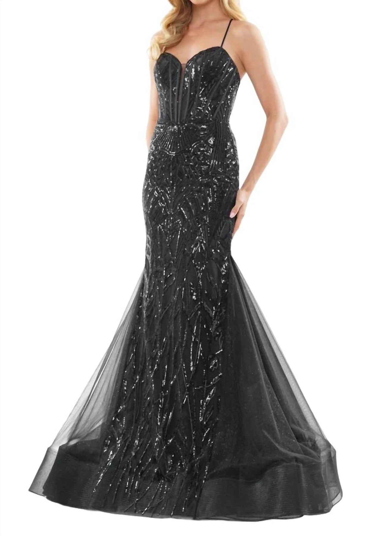 Herzförmiger Ausschnitt Prom Kleid in schwarz