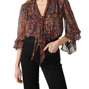 Gigi Top in Pfau abstrakt