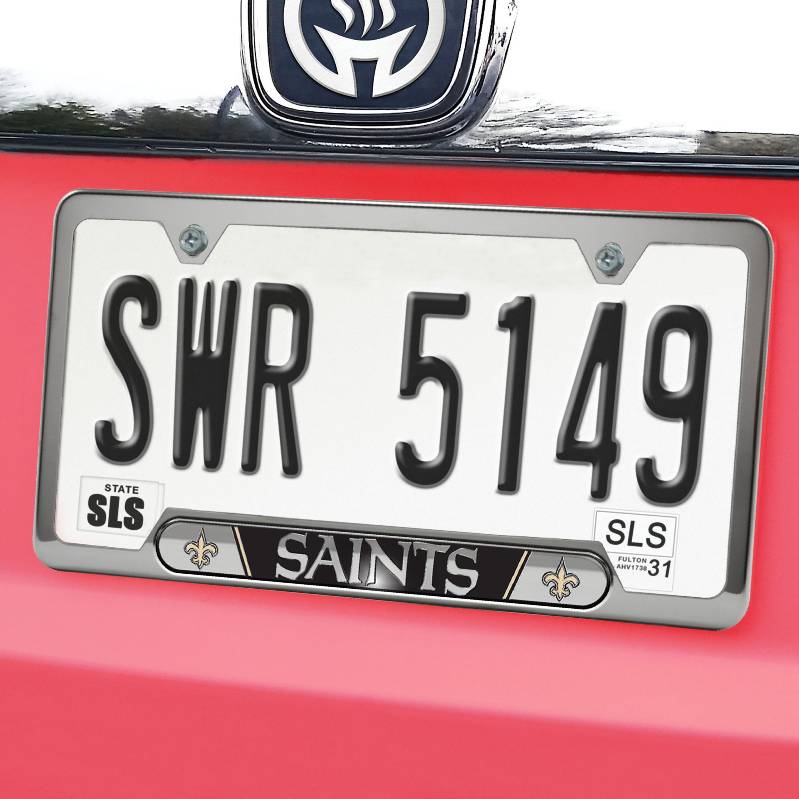 Fanmats New Orleans Saints geprägter Nummernschildrahmen, 6,25 "x 12,25"