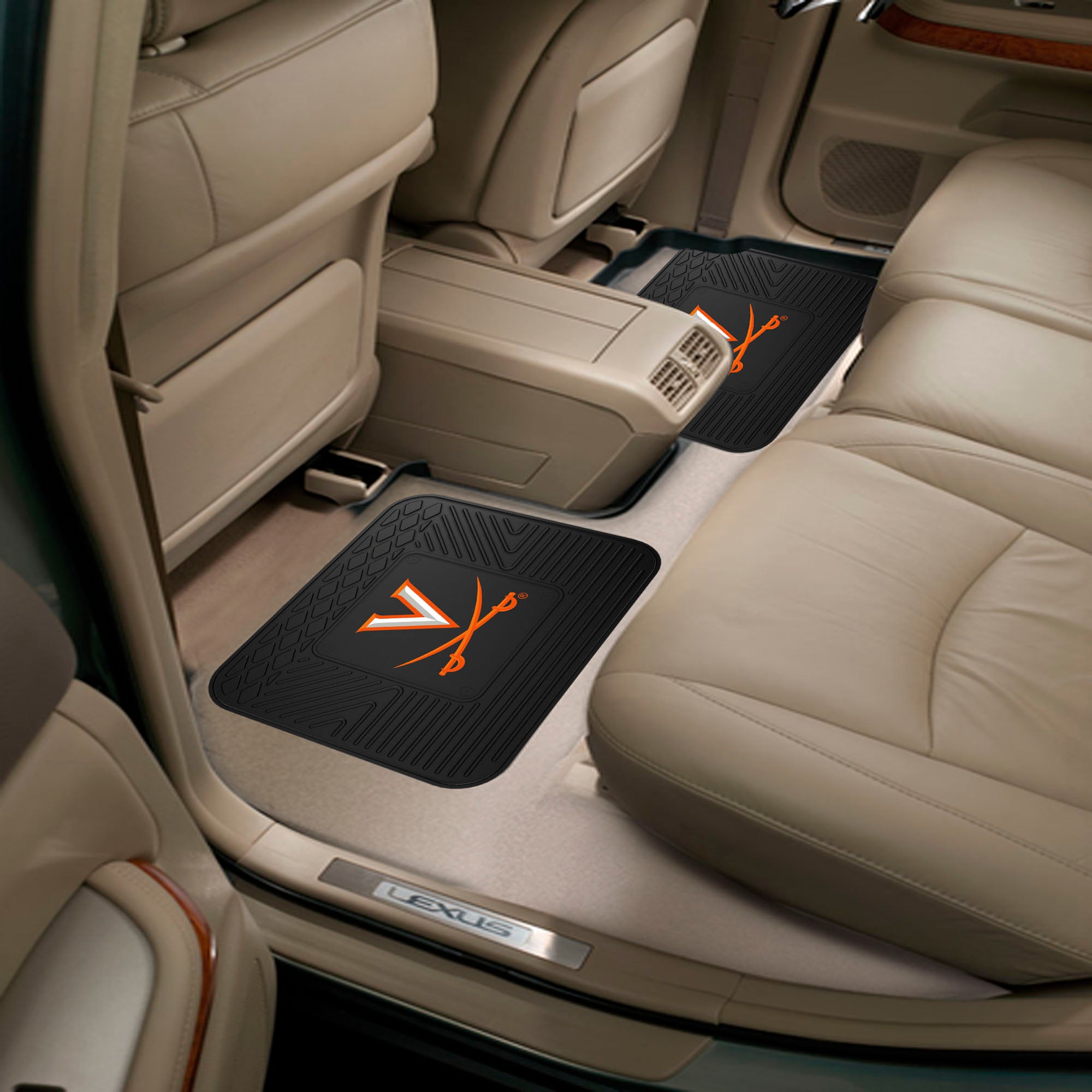 Fanmats Virginia Cavaliers Rücksitz Auto Utility Matten – 2 Stück Set