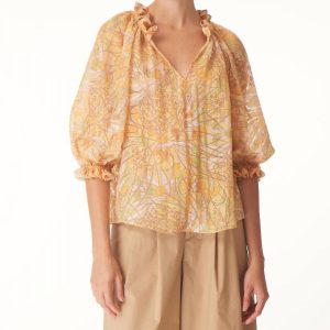 Sunshine Print Ellie Blouse in gelb 7705938624572