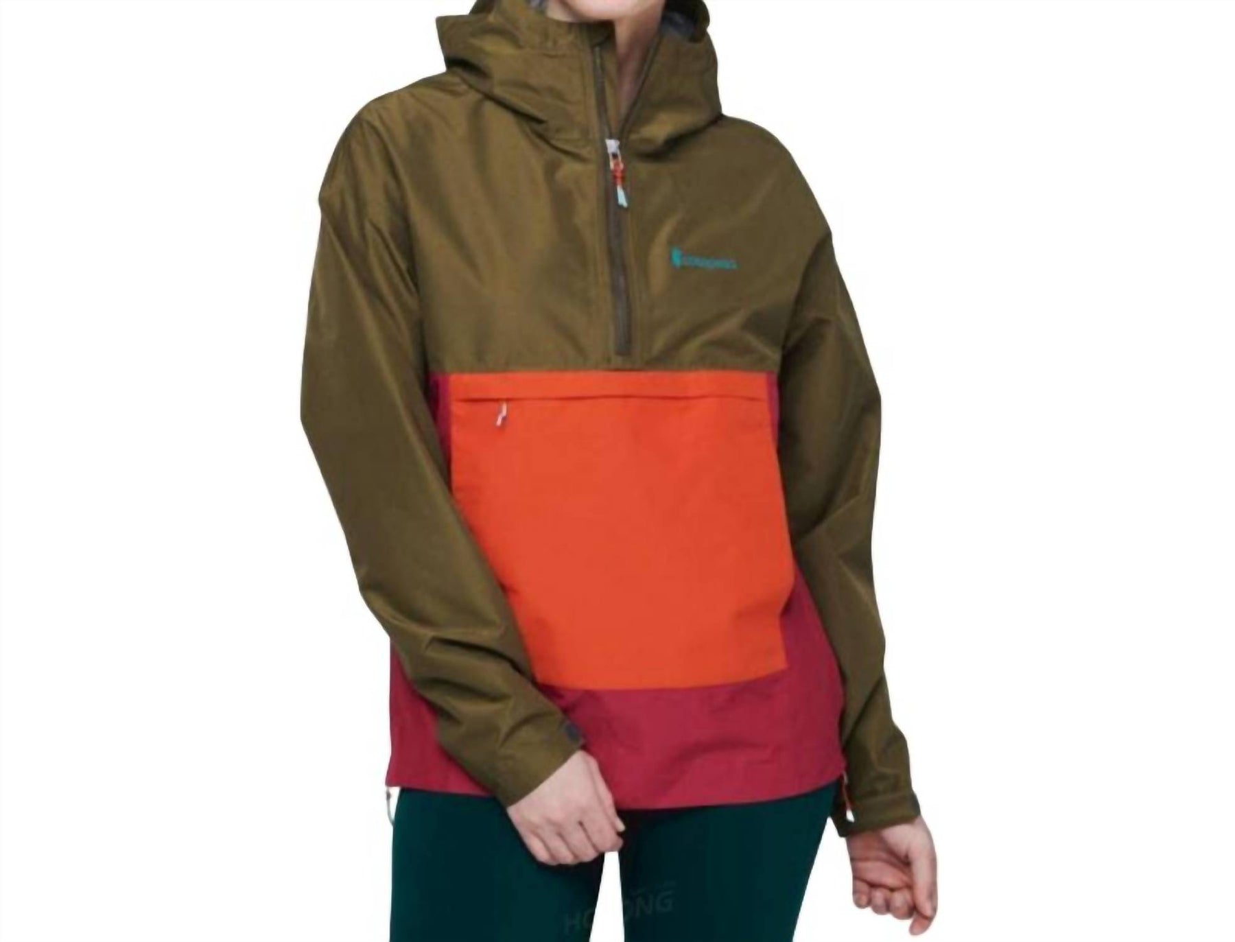 Damen Cielo Regen Anorak Jacke in Eiche