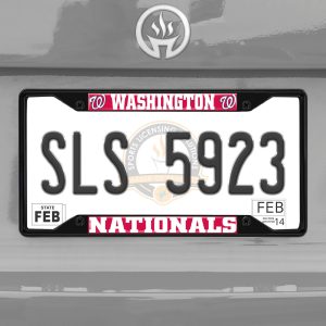 Fanmats Washington Nationals Metall-Kennzeichenrahmen Schwarz Finish