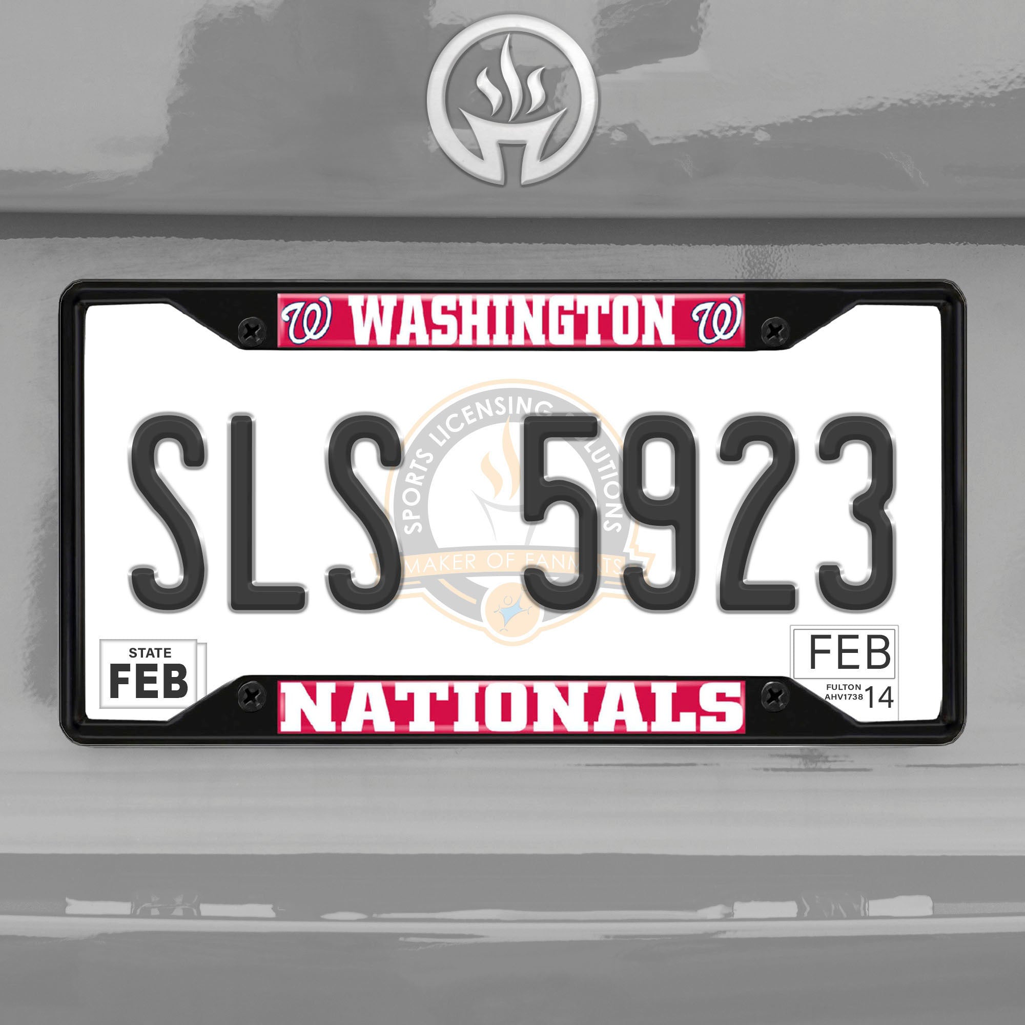 Fanmats Washington Nationals Metall-Kennzeichenrahmen Schwarz Finish