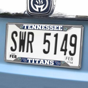 Fanmats Tennessee Titanen Chrom Metall Kennzeichenrahmen, 6.25′′ x 12.25′′