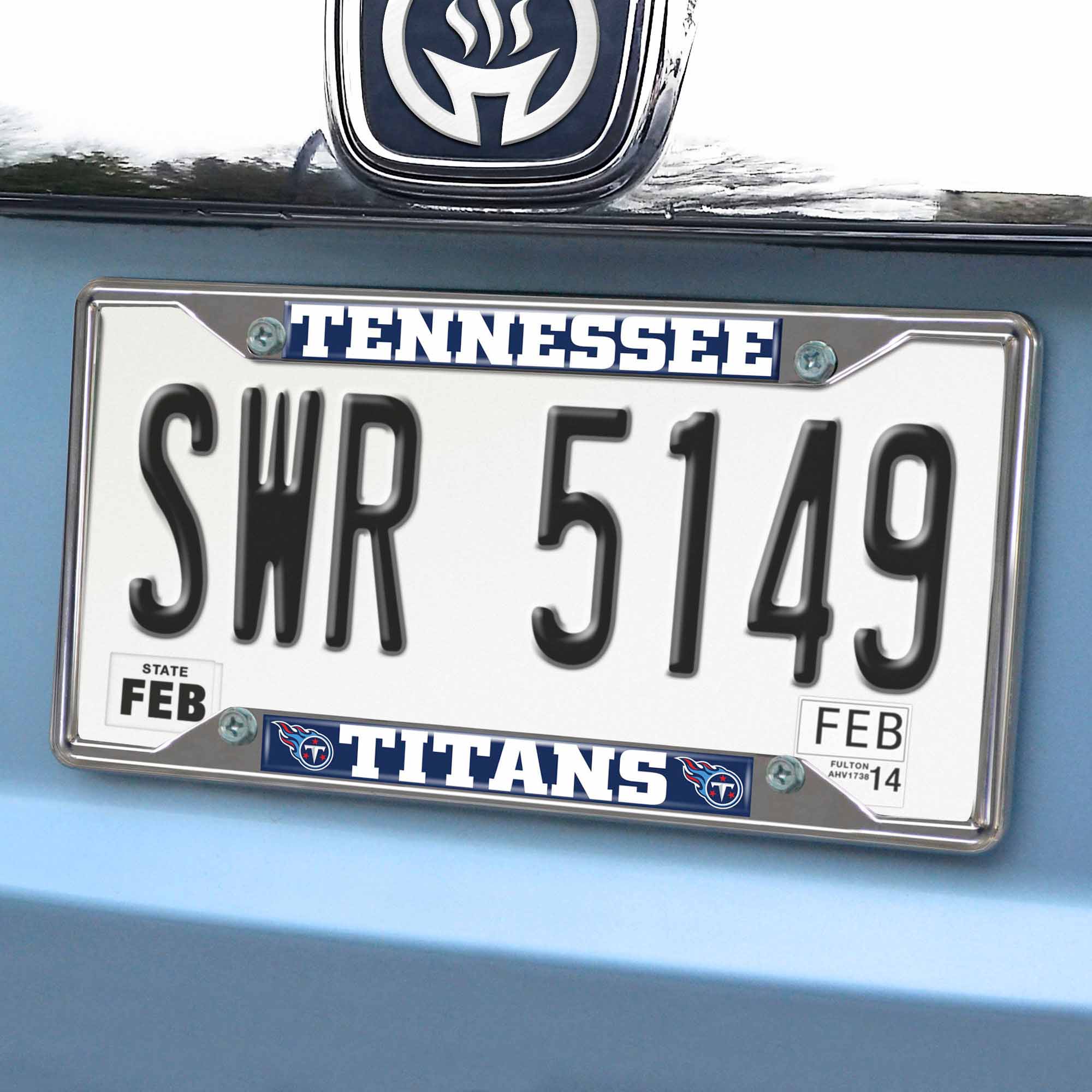 Fanmats Tennessee Titans Chrom Metall Nummernschild Rahmen, 6,25′′ x 12,25′′