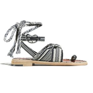 Damen Lorena Sandale in Elfenbein – schwarz 7705993445436