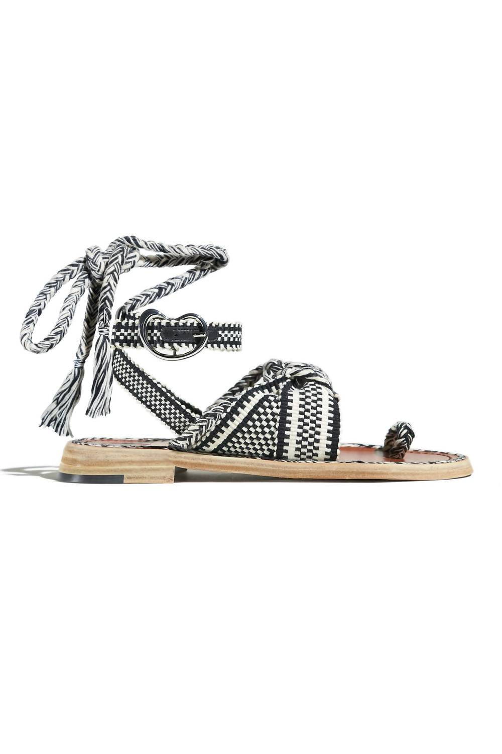 Damen Lorena Sandalette in Elfenbein – Schwarz