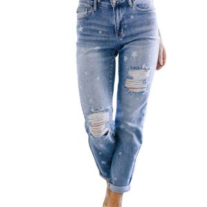 Star Crossed Boyfriend Jeans in mittlerer Waschung 7705947537468