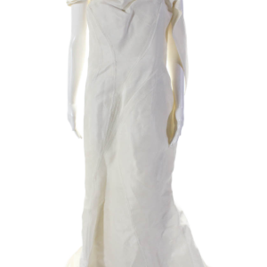 J. Mendel Damen Creme aus Schulter Fransen Detail ärmellose Kleid Kleid 7833438519356