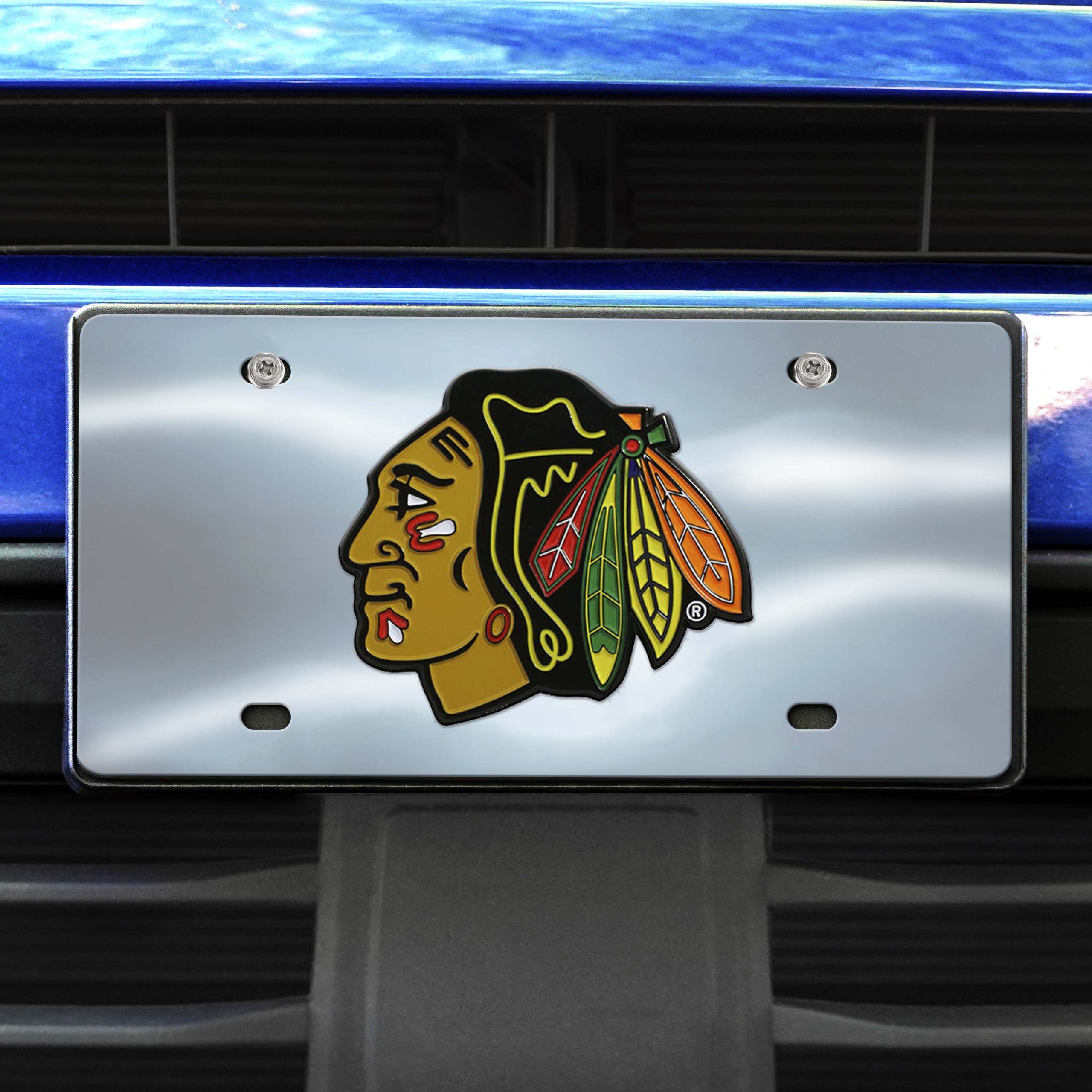 Fanmats Chicago Blackhawks 3D Edelstahl Nummernschild