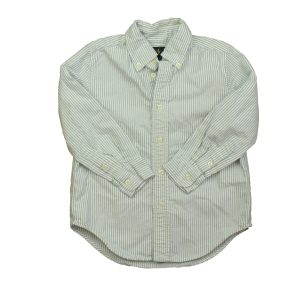 Ralph Lauren Jungen blau , weißer Knopf nach unten langen Ärmel 7805900554300