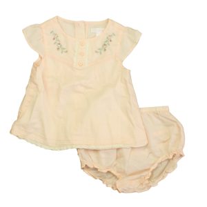 Janie and Jack Mädchen rosa- grün mit Blumenmuster Kleid 7805882269756