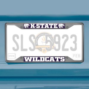 Fanmats Kansas Zustand Wildkatzen Chrom Metall Kennzeichenrahmen, 6.25′′ x 12.25′′