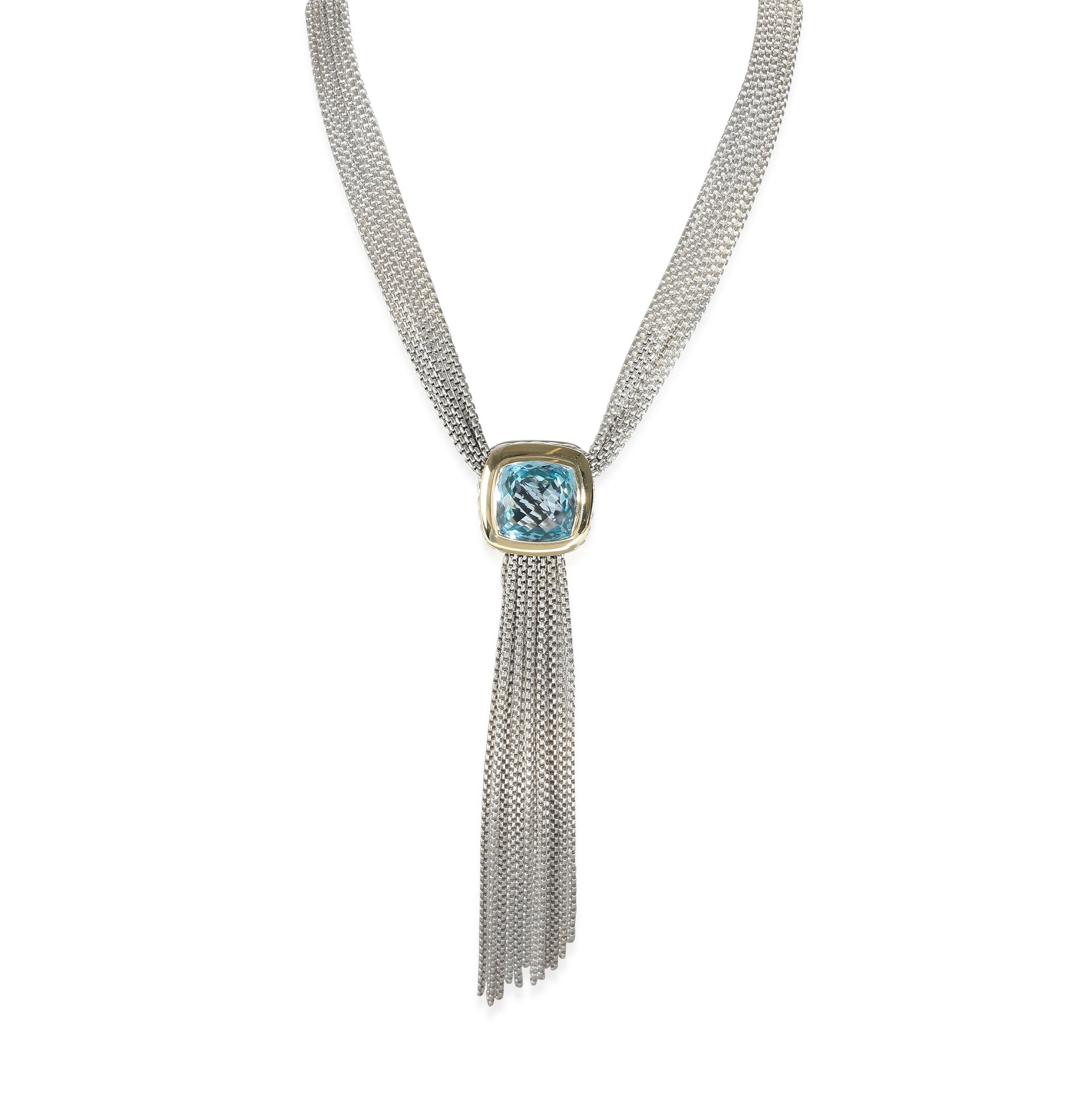 David Yurman Albion Topaz Mehrfarbig-Strang Halskette, 18 Karat Gelbgold/Sterling Silber