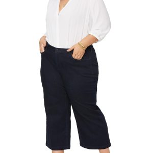 Plus Damen hoch oben Knöchel breite Bein Jeans 7705948094524