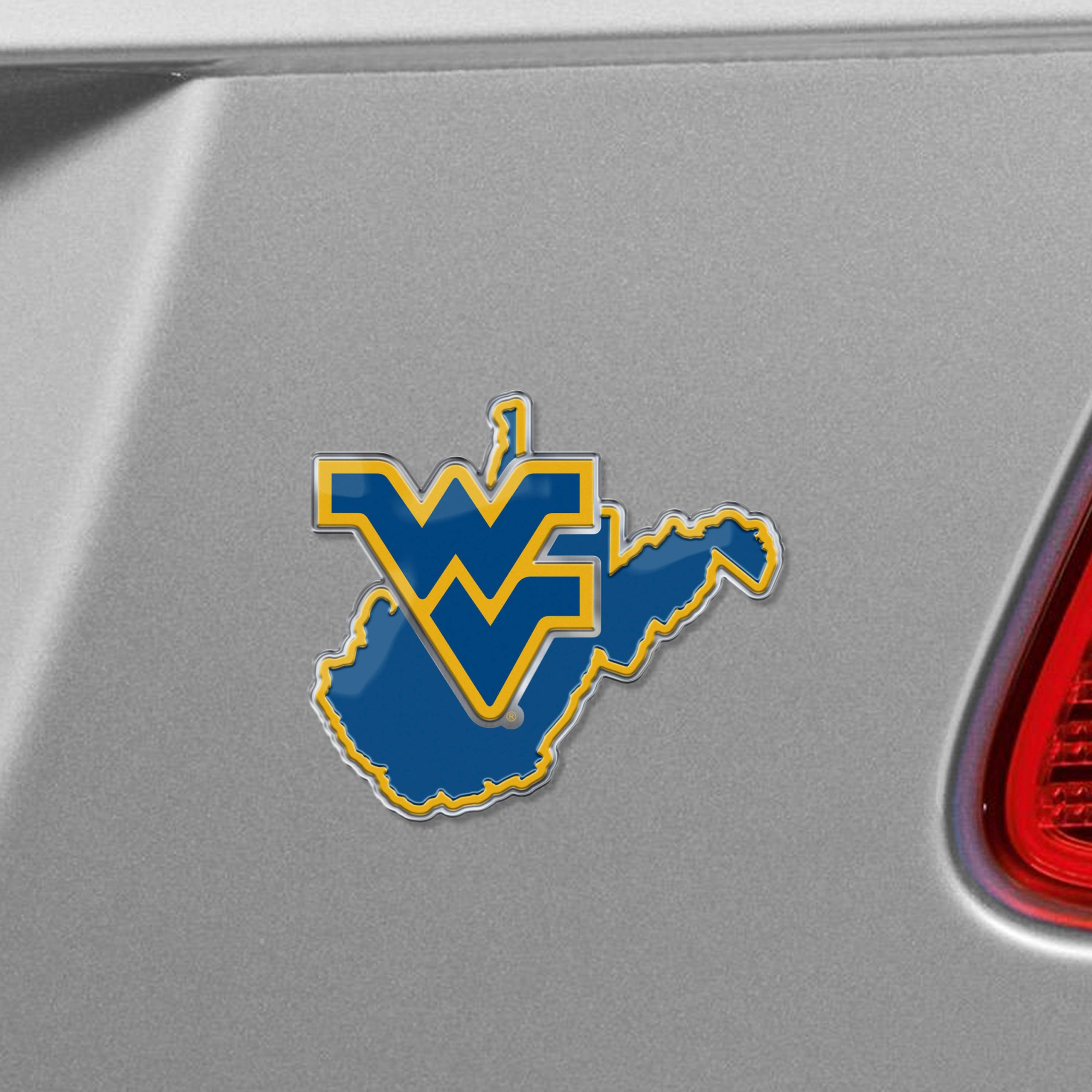 Fanmats West Virginia Mountaineers Heavy Duty Aluminium geprägte Farbe Emblem – Alternative