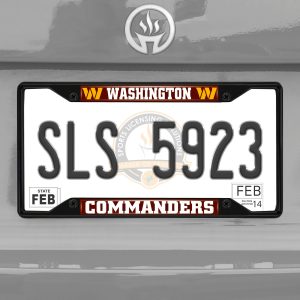 Fanmats Washington Commanders Metall-Kennzeichenrahmen Schwarz Finish